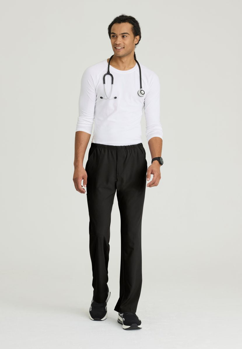 SKECHERS MALE STRUCTURE 4 POCKET ELASTIC WAISTBAND PANT | BLACK