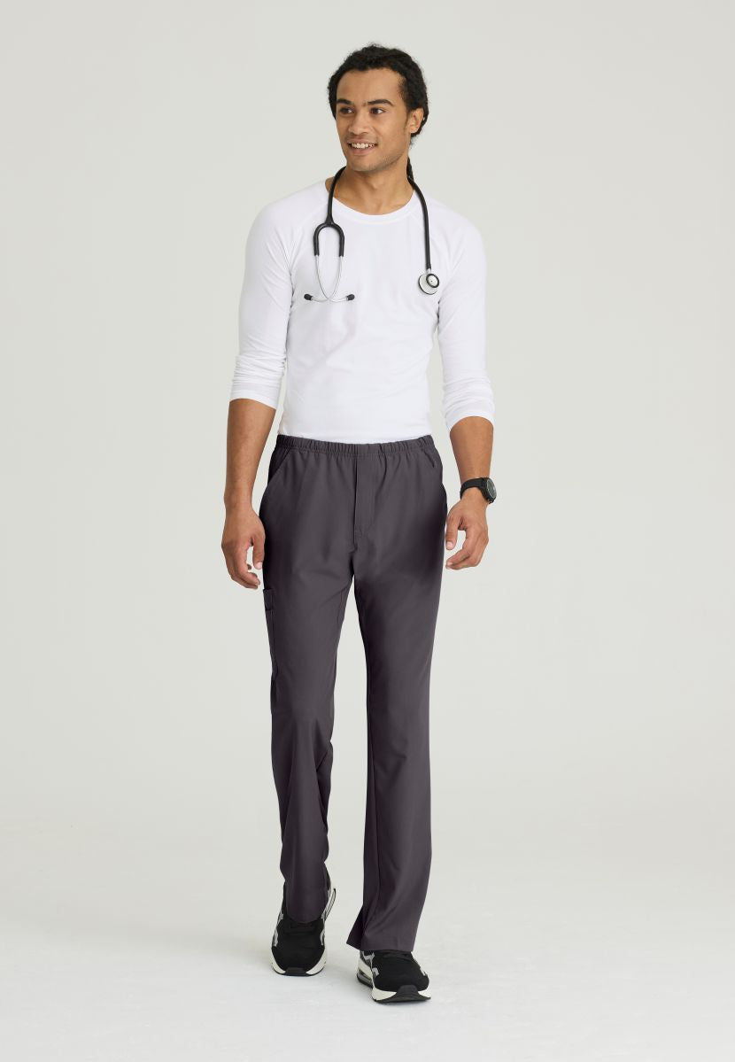 SKECHERS MALE STRUCTURE 4 POCKET ELASTIC WAISTBAND PANT | Pewter Grey