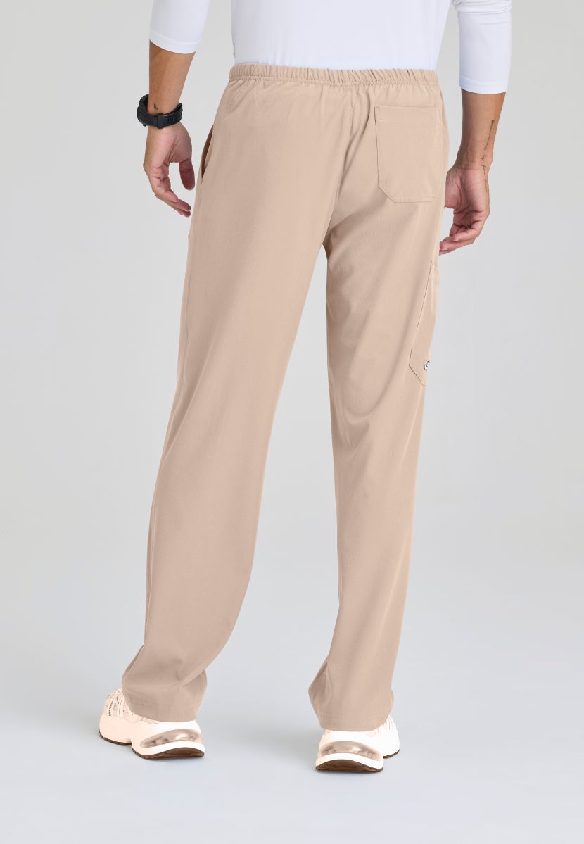 Skechers Male Structure 4 Pocket Elastic Waistband Scrub Trousers | New Khaki