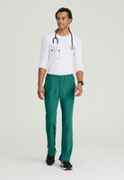 Skechers Male Structure 4 Pocket Elastic Waistband Scrub Trousers | Hunter Green