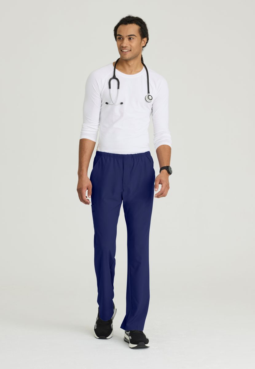 SKECHERS MALE STRUCTURE 4 POCKET ELASTIC WAISTBAND PANT | NAVY