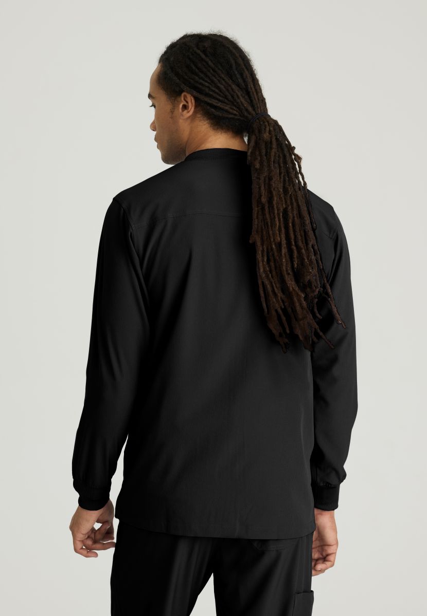 Skechers Men's 3 Pocket Warm-Up Zip Jacket | BLACK