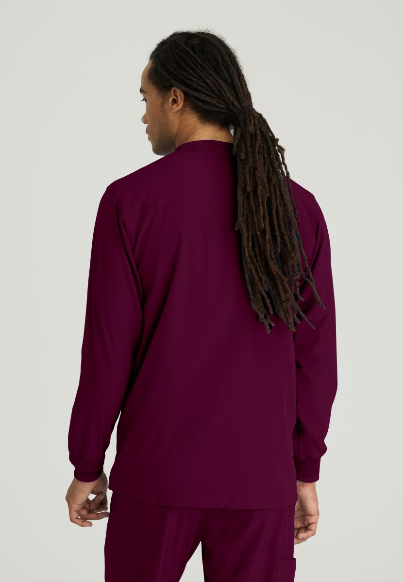 Skechers Men's 3 Pocket Warm-Up Zip Jacket | Wine
