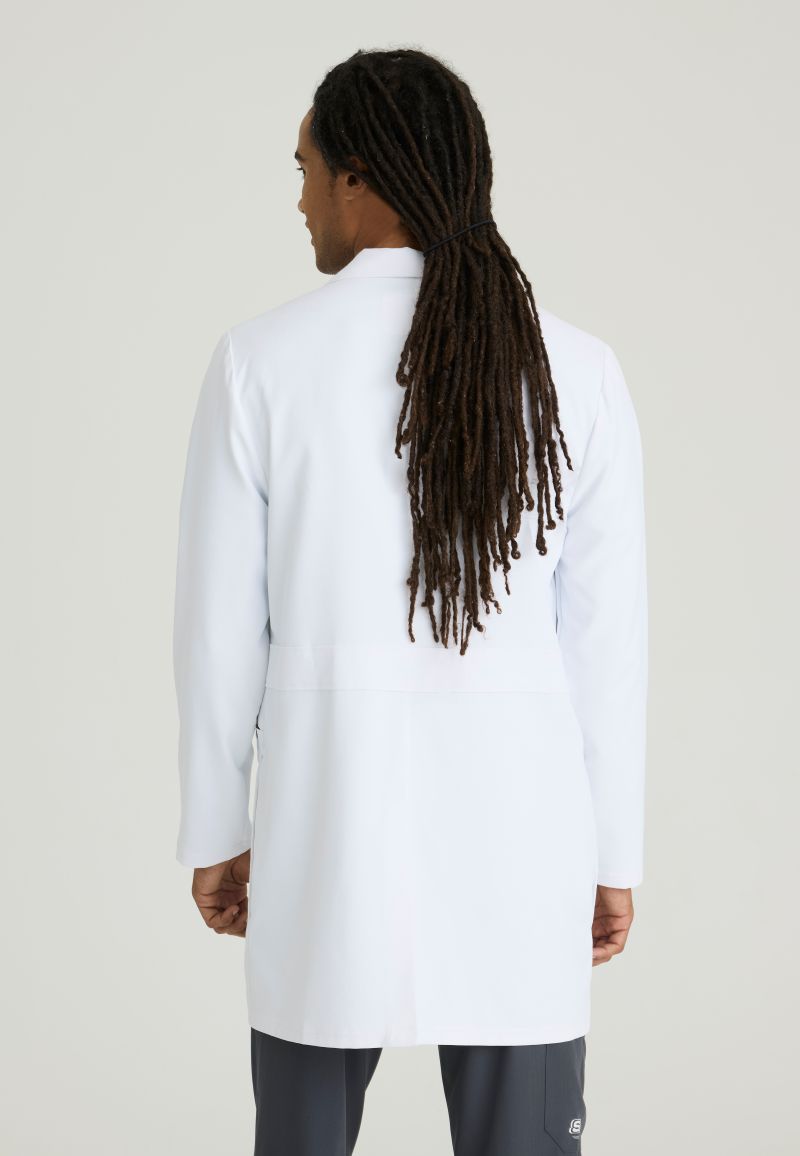 Skechers Men's 3 Pocket 4-Button Lab Coat | WHITE
