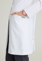 Skechers Women's 3 Pocket 4-Button Lab Coat | WHITE