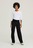 Skechers Scout Women's 5 Pocket Shirred Waistband Wide Leg Pant | BLACK