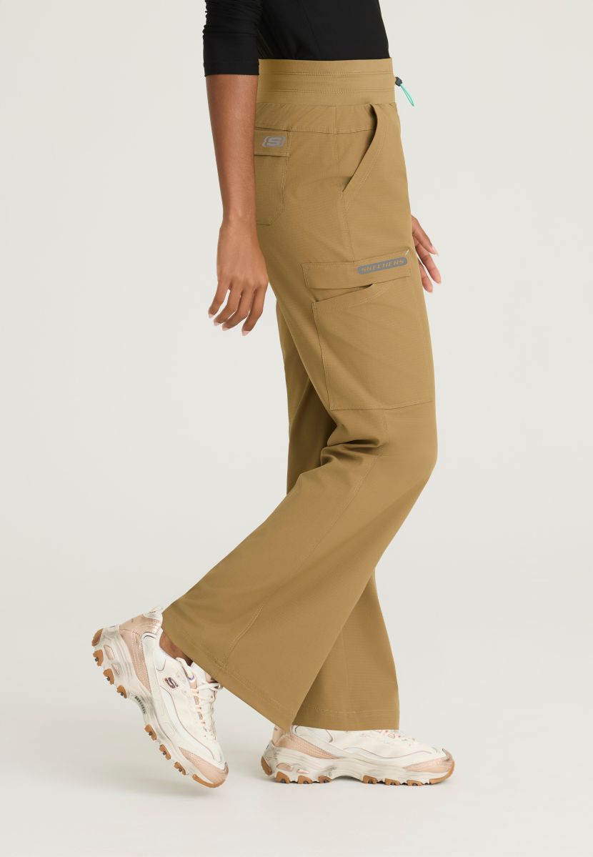 Skechers Explore Women's 5 Pocket Knit Waistband Fit &amp; Flare Pant | Duffle