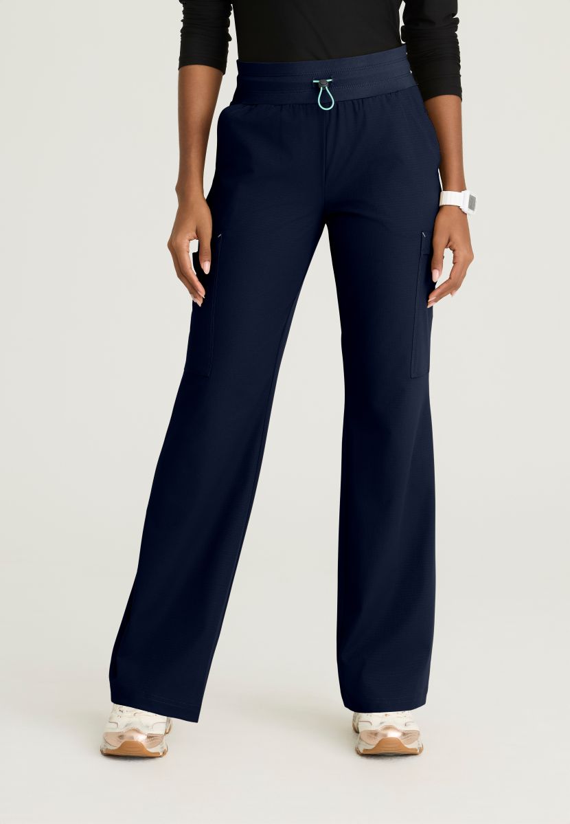 Skechers Explore Women's 5 Pocket Knit Waistband Fit &amp; Flare Pant | NAVY