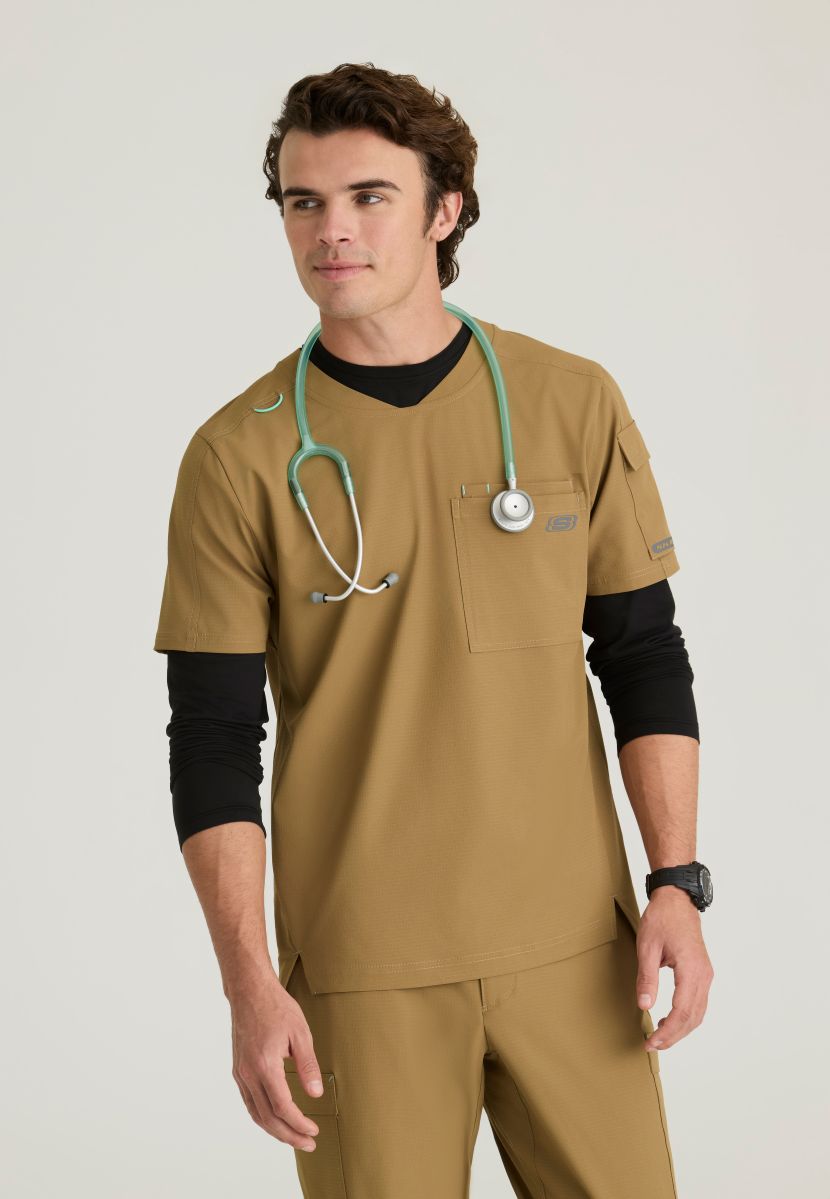 Skechers Station Men's 3 Pocket Round Neck High-Low Hem Top | Duffle