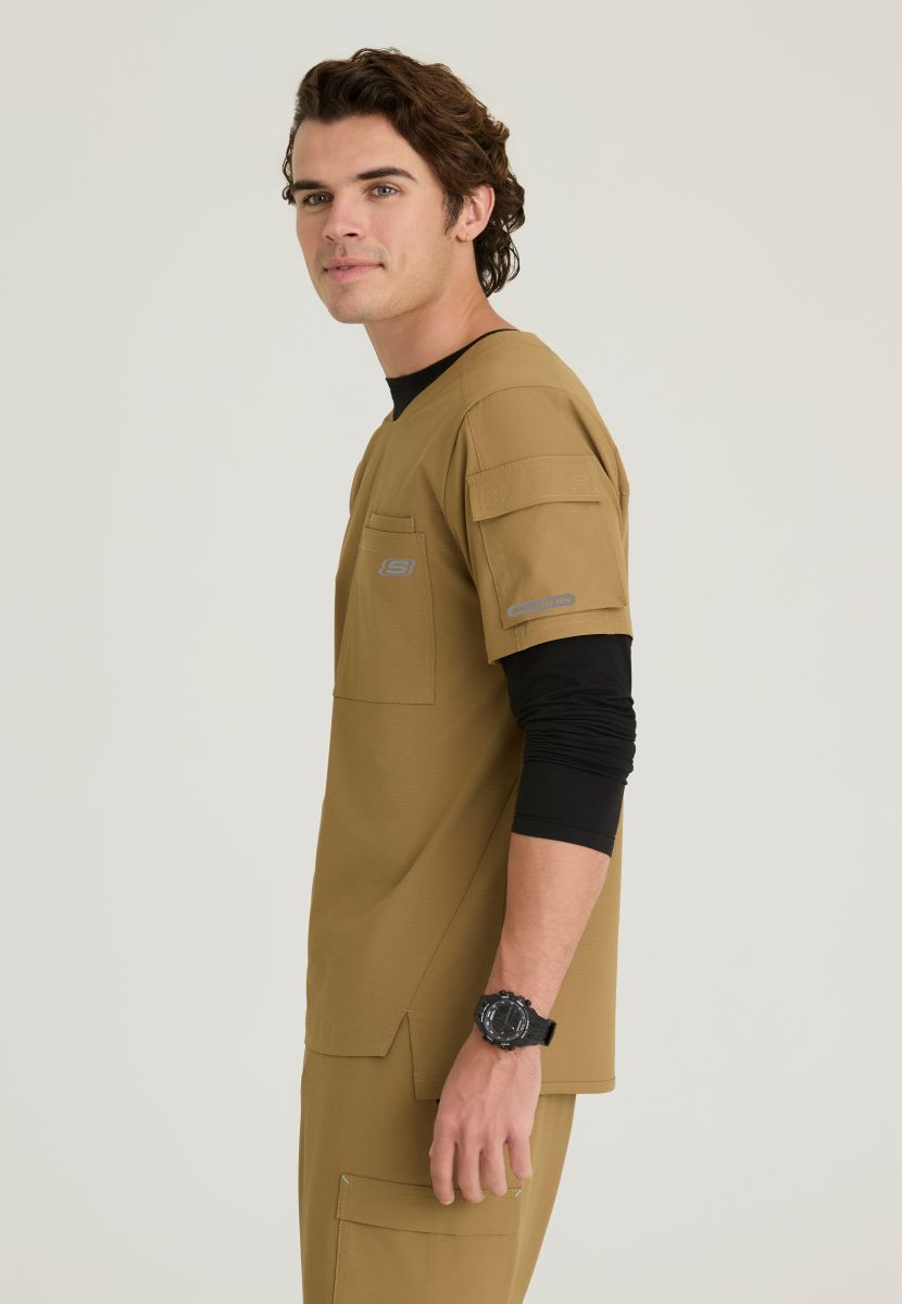 Skechers Station Men's 3 Pocket Round Neck High-Low Hem Top | Duffle