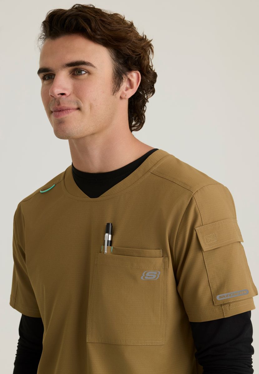 Skechers Station Men's 3 Pocket Round Neck High-Low Hem Top | Duffle