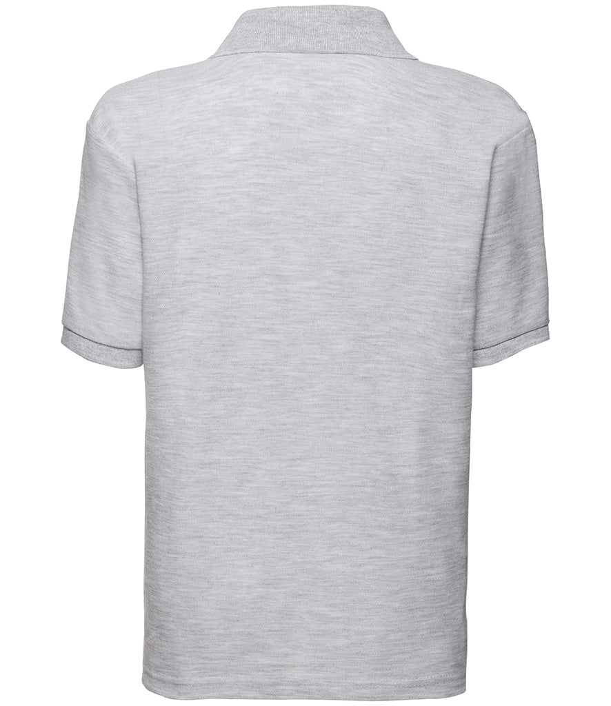 SS11B Fruit of the Loom Kids Poly/Cotton Piqué Polo Shirt | Heather Grey