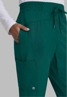 Barco One Drawstring Female Jogger Style Scrub Trousers | Hunter Green
