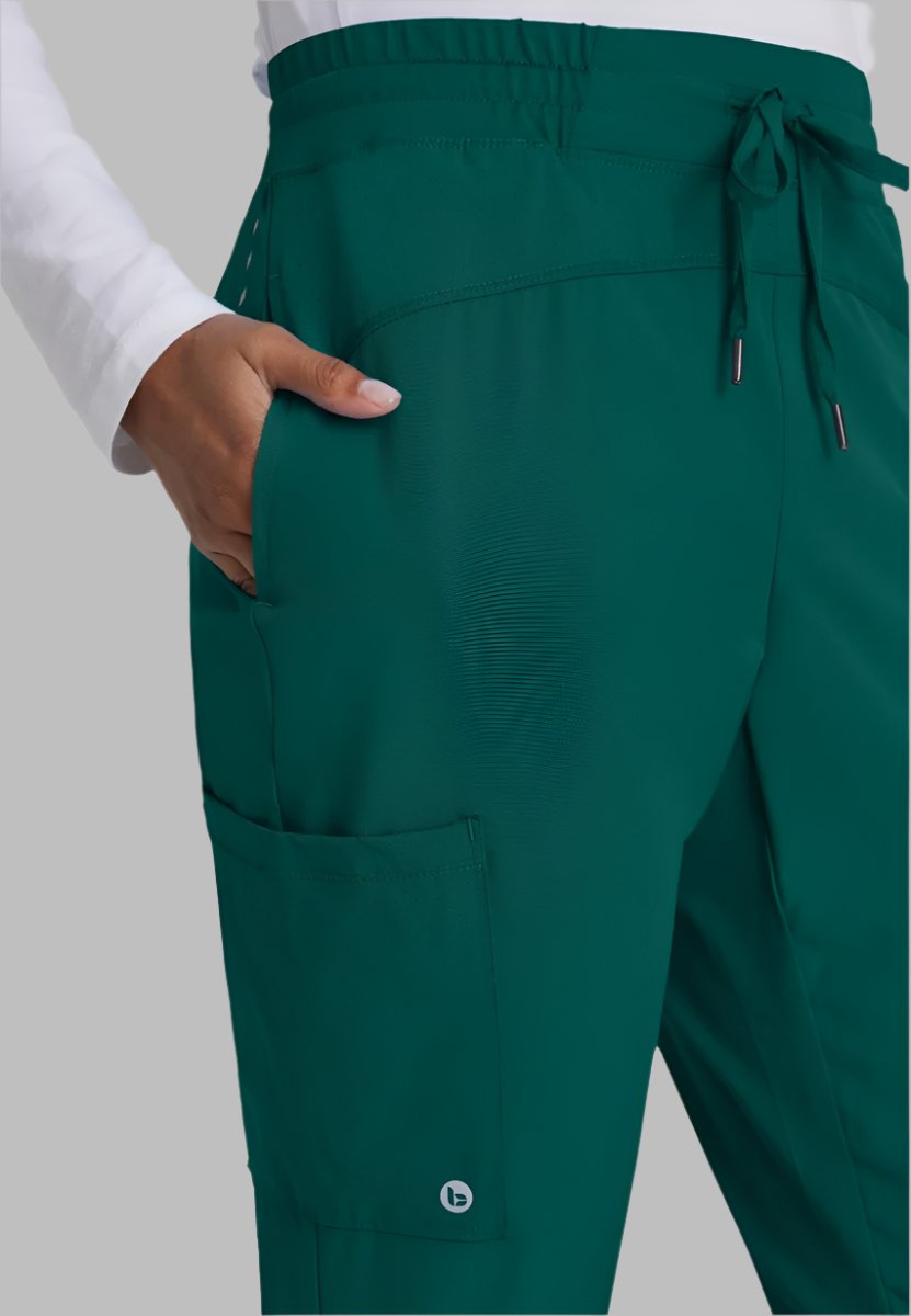 Barco One Drawstring Female Jogger Style Scrub Trousers | Hunter Green