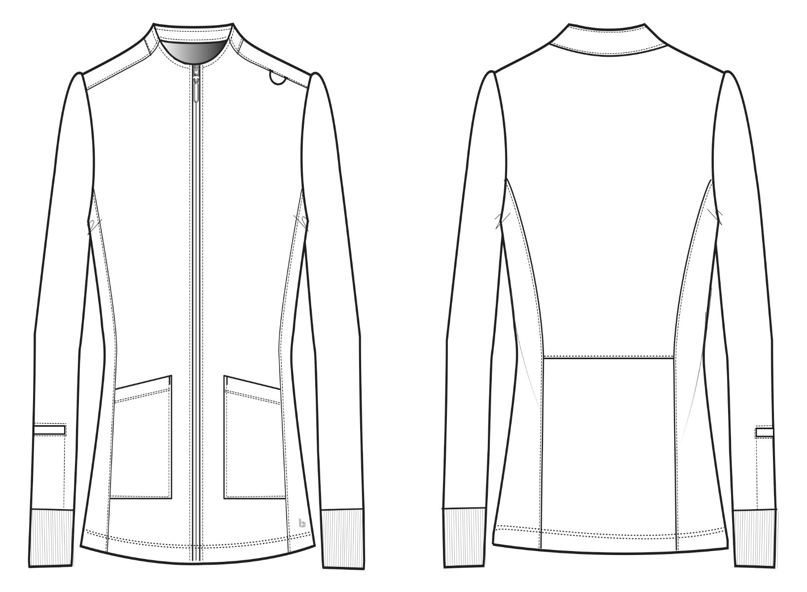 Barco Unify 3-Pocket Zip Front Warm-up Scrub Jacket | MAIN IMAGE