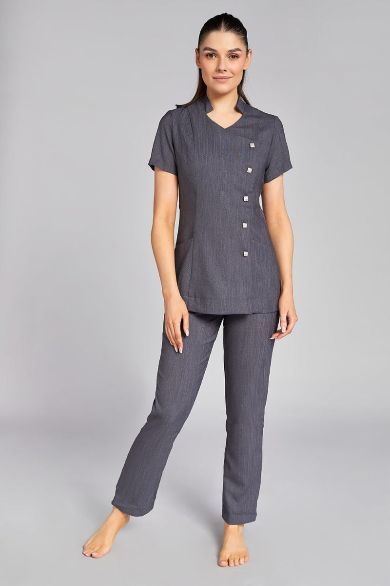 LILI SALON TUNIC | GREY LINEN LOOK