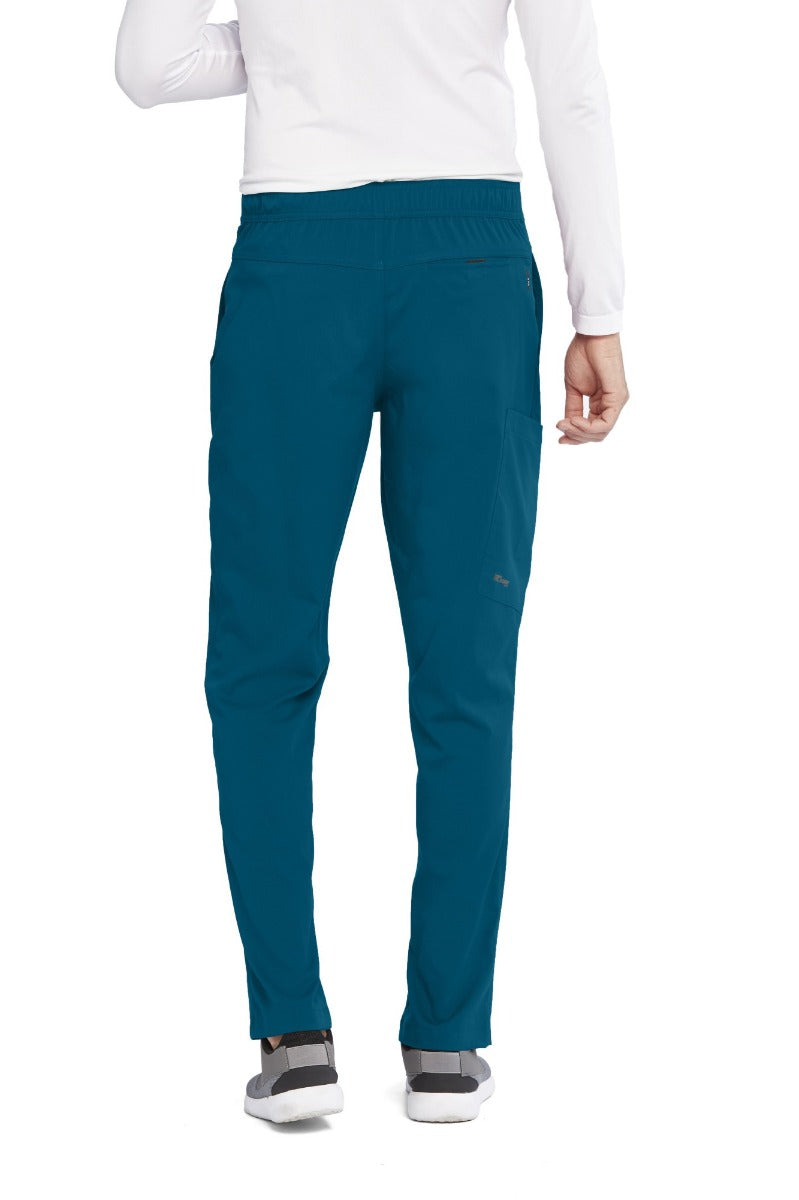 Grey's Anatomy Spandex Stretch Male 4 Pocket Cargo Scrub Pants | Bahama / Caribbean
