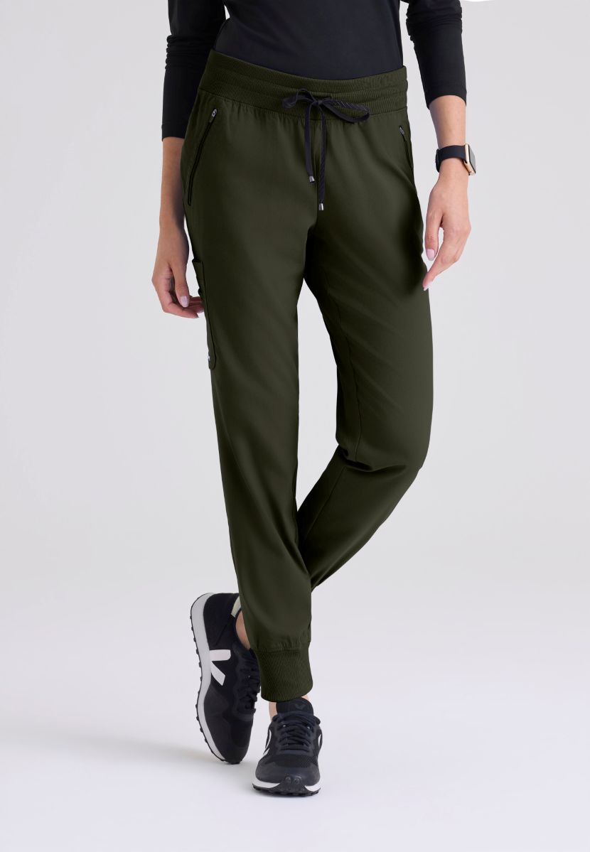 Grey's Anatomy Eden Women's 5-Pocket Cargo Jogger Scrub Pant  | OLIVE