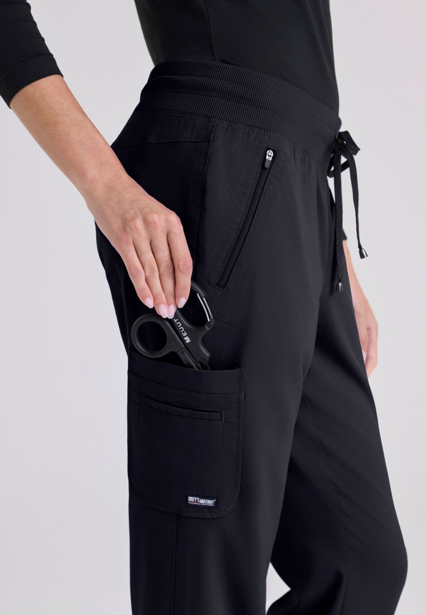 Grey's Anatomy Eden Women's 5-Pocket Cargo Jogger Scrub Pant  | Steel