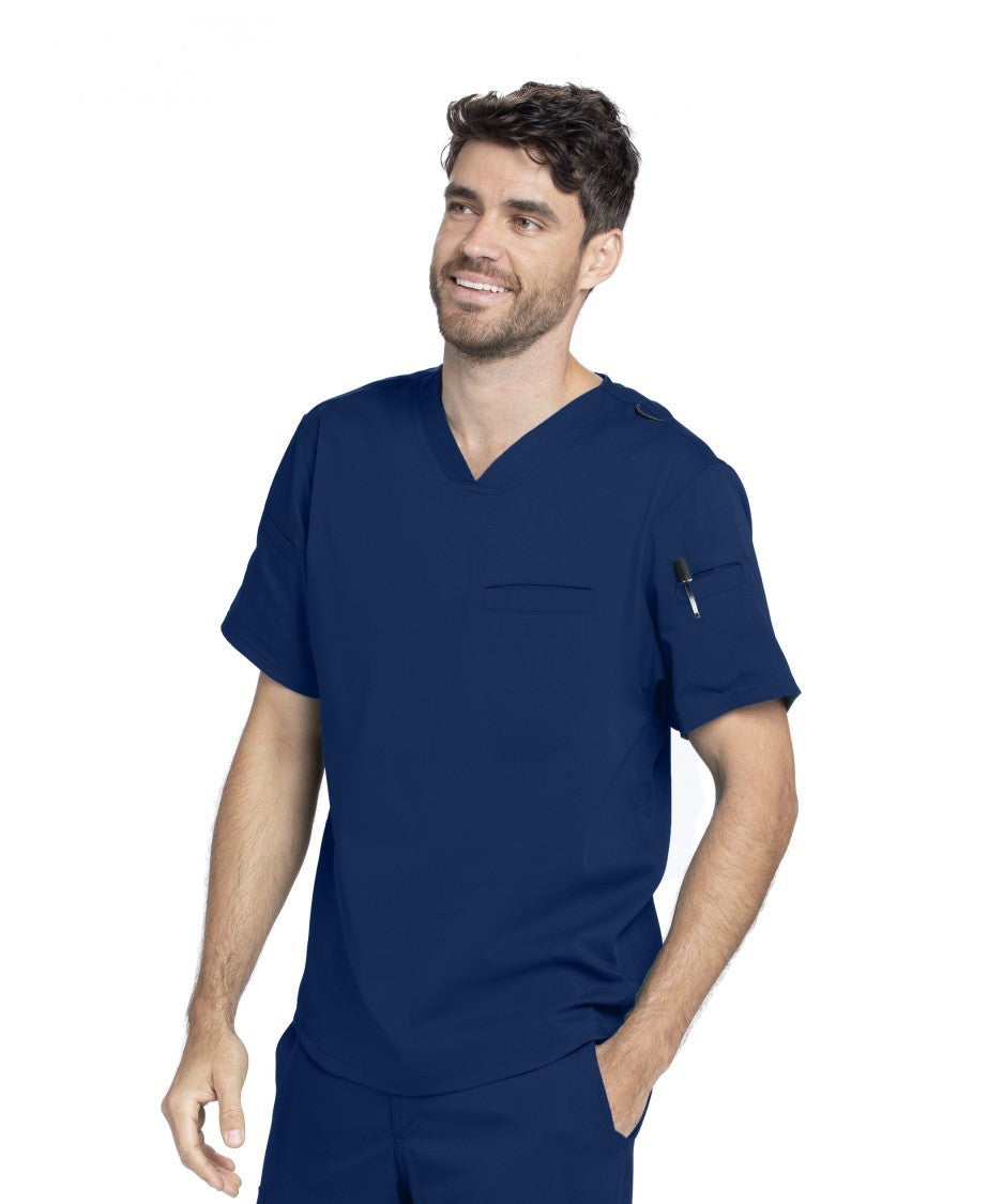 Grey s Anatomy Active Spandex Stretch Men s 3 Pocket V Neck Scrub Tops