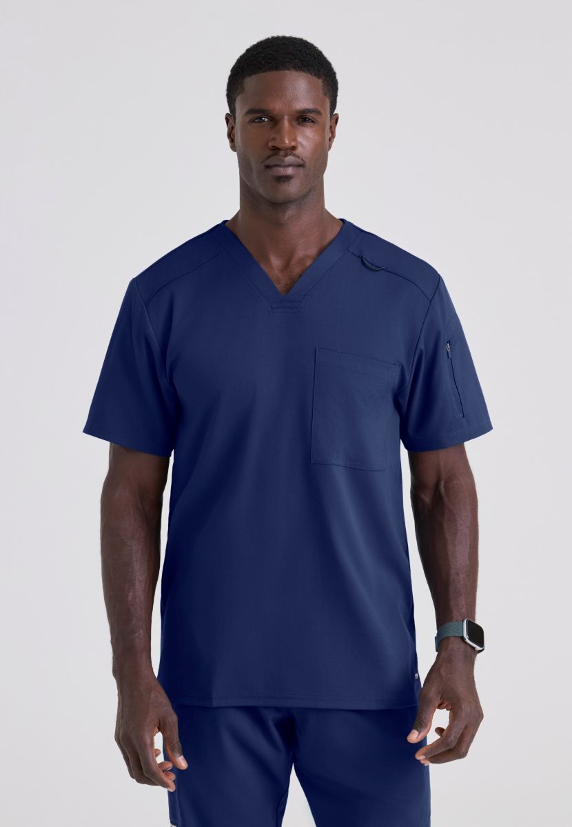 GRST079 Grey's Anatomy Spandex-Stretch Murphy Top | NAVY