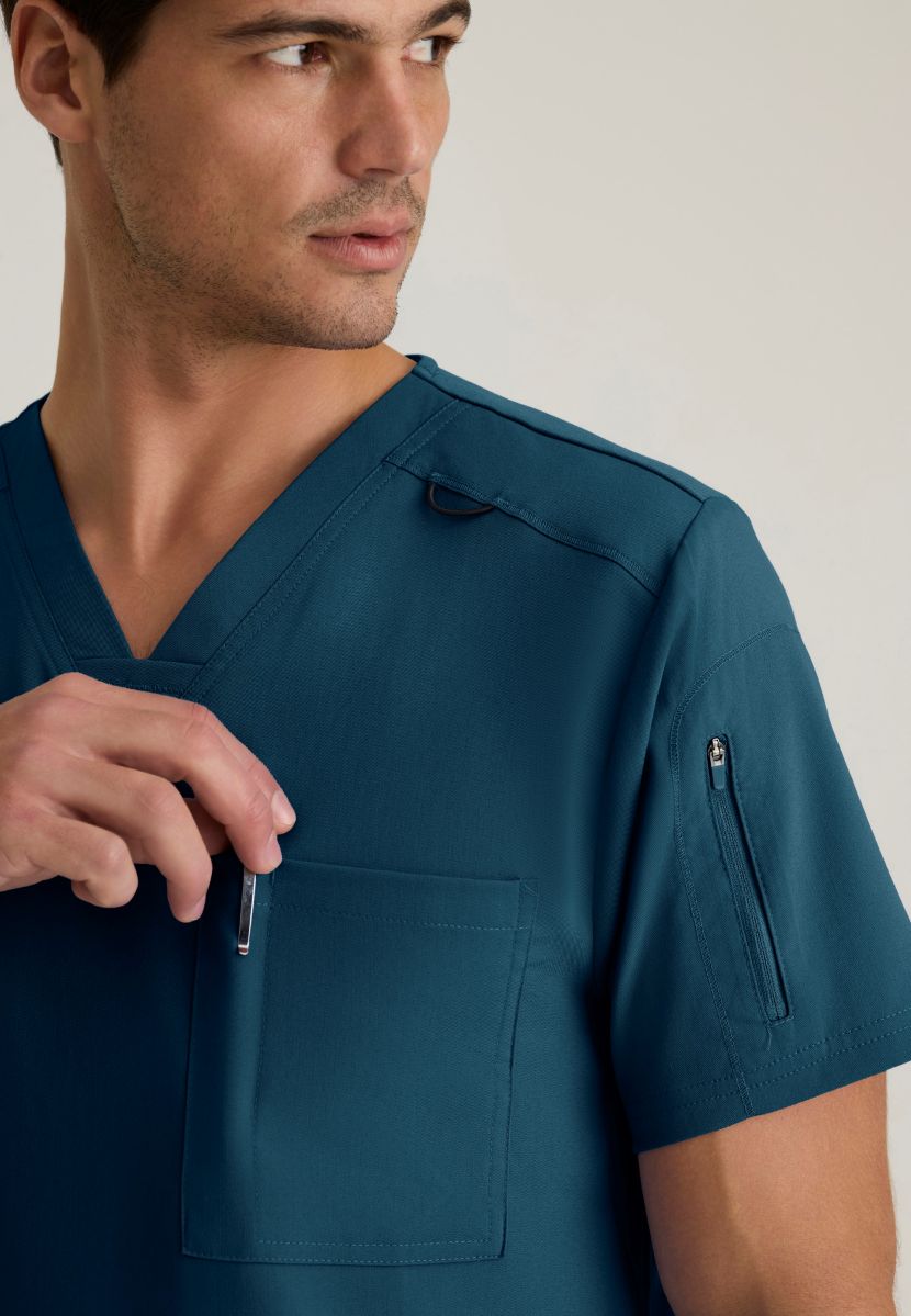 GRST079 Grey's Anatomy Spandex-Stretch Murphy Top | Caribbean