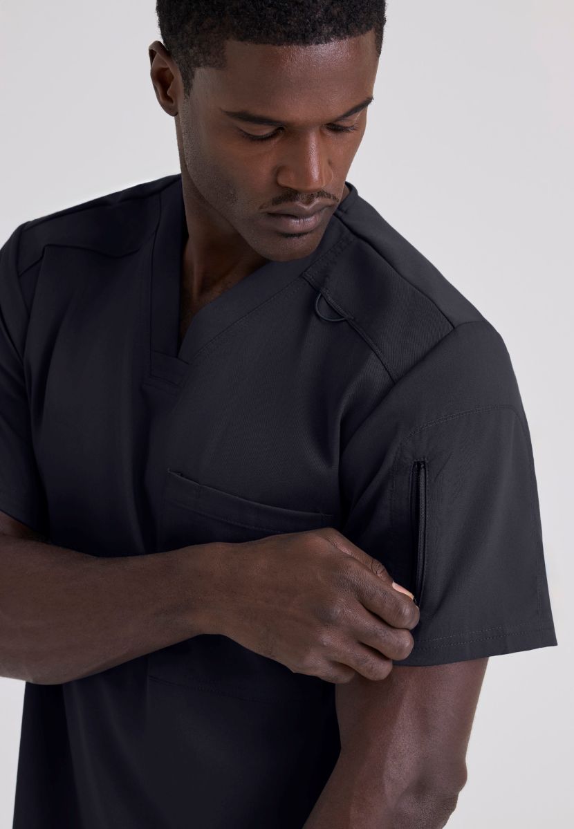 GRST079 Grey's Anatomy Spandex-Stretch Murphy Top | Steel