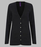 Ladies Cotton Acrylic V Neck Cardigan | NAVY