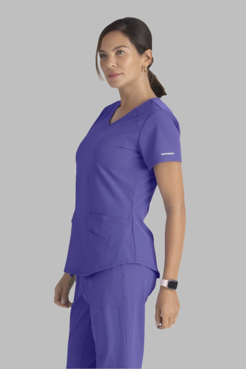 SKECHERS BREEZE 3-POCKET SHAPED HEM TOP | NEW GRAPE