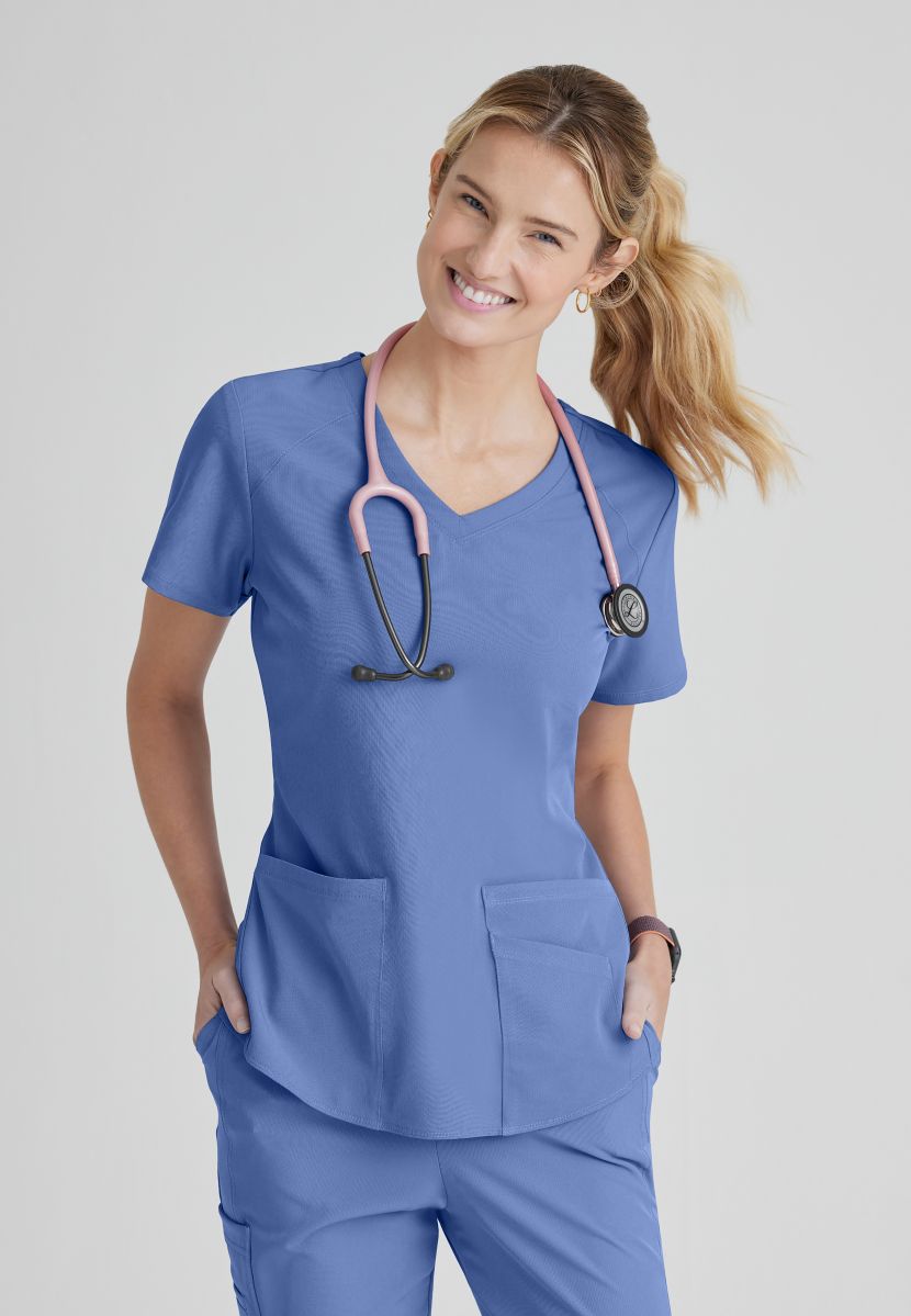 SKECHERS BREEZE 3-POCKET SHAPED HEM TOP | TRUE CEIL
