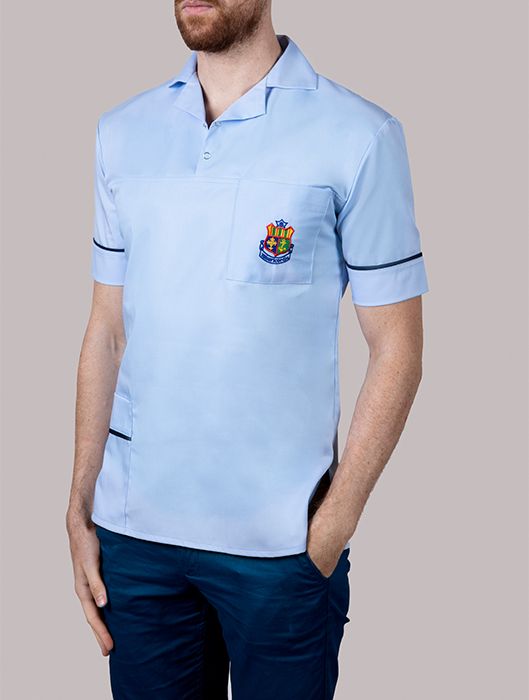 Mater Hospital Staff Nurse Male Top with Collar + Buttons