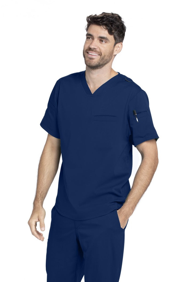 Grey's Anatomy Active Spandex Stretch Men's 3-Pocket V-Neck Scrub Tops